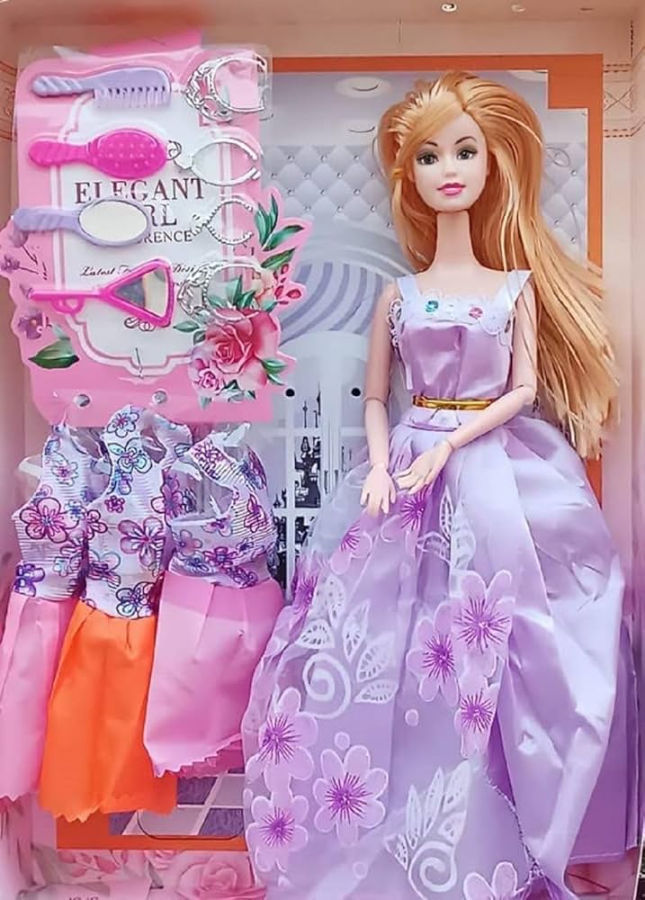 Elegant Princess Fashion Doll Set – Dress-Up & Styling Toy for Girls