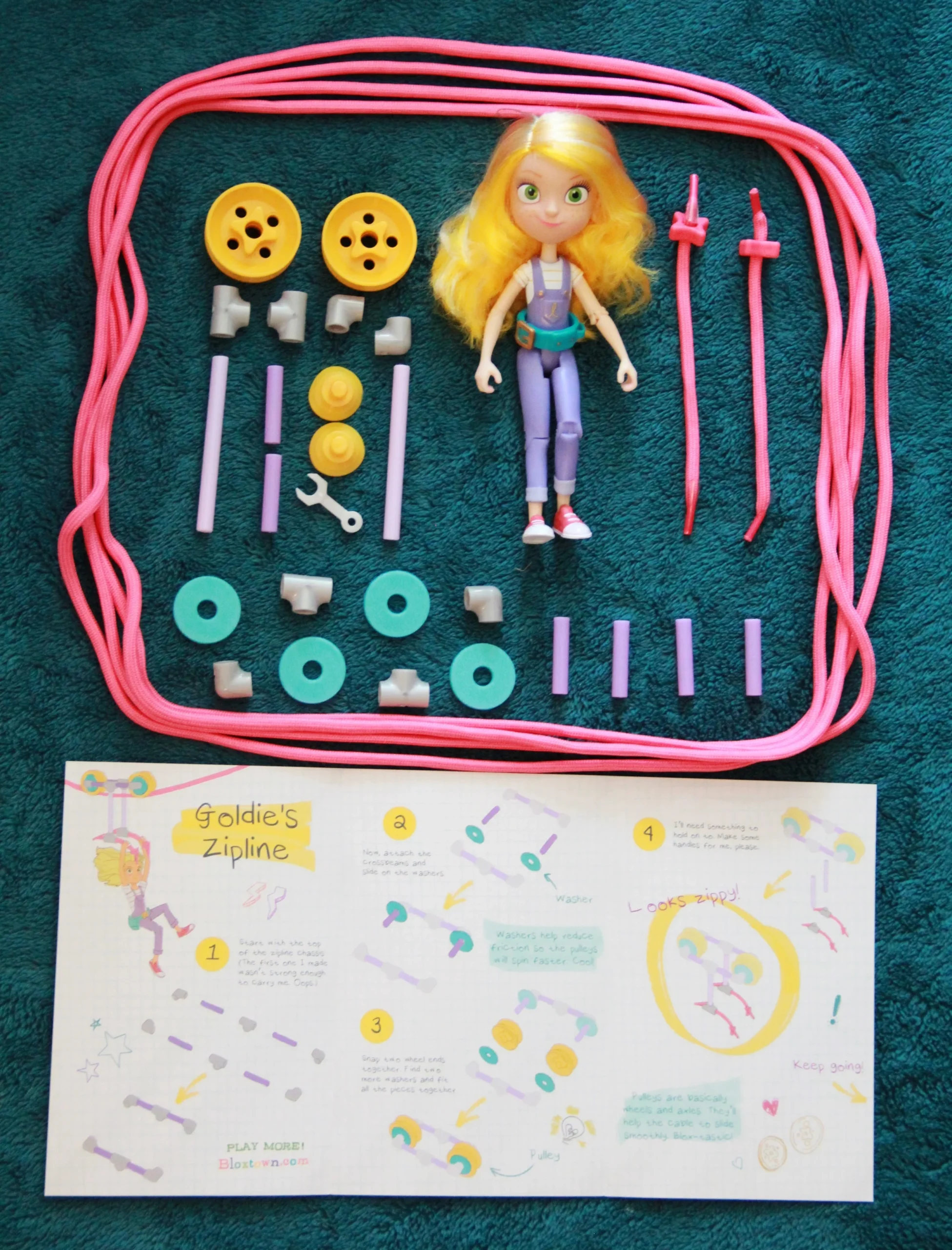 GoldieBlox Zipline Adventure – STEM Engineering Toy Kit for Girls