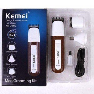 Kemei KM-704A Rechargeable Barber Razor & Nose Trimmer