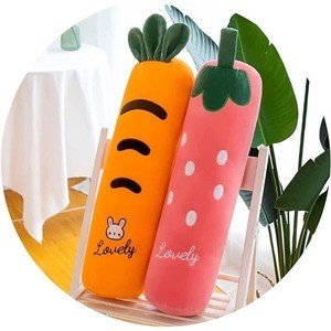 Strawberry Carrot Long Sleeping Plush Pillow