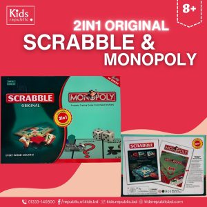 Scrabble Monopoly 2 In 1 Board Game Combo Fun