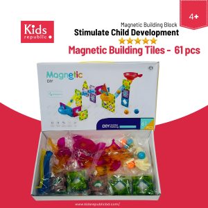 Magnetic Rolling Tiles Toys 61 Piece Creative Learning Game