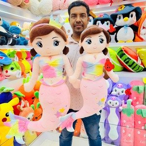 Crown Mermaid Plush Side Pillow