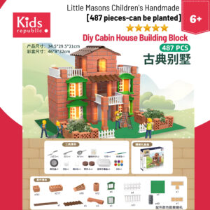 DIY Cabin House Building Block Classical Villa (487 Pieces)