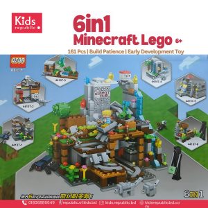 Minecraft 6-in-1 Creative Building Blocks (166 Pcs)