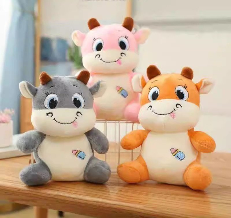 Cute Cartoon Cow Stuffed Plush Toy - Kawaii Soft Toy