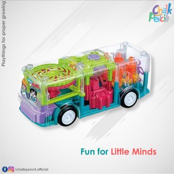 Transparent Gear Light Bus with Music and LED