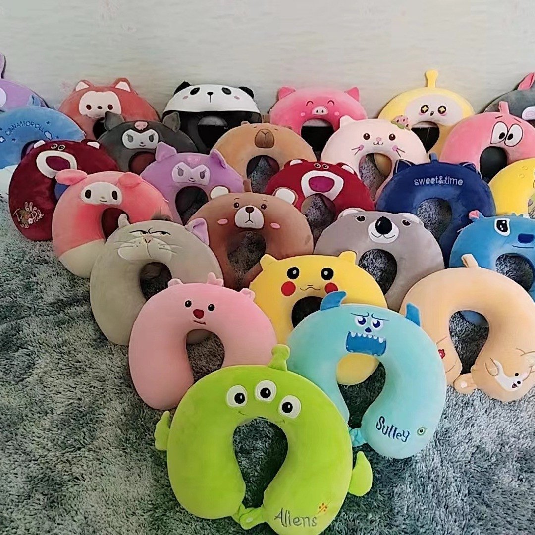 Cartoon Animal U-Shaped Memory Foam Neck Pillow