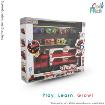 2 In 1 Track Container Truck - Foldable Racing Track Set
