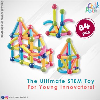 3D Magnetic Rods 84Pcs STEM Building Set