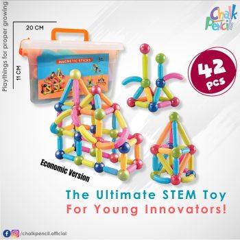 3D Magnetic Building Rods & Balls Set - 42 Pcs