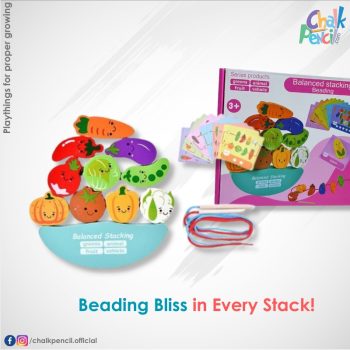 Balanced Stacking & Beading Vegetables Educational Toy