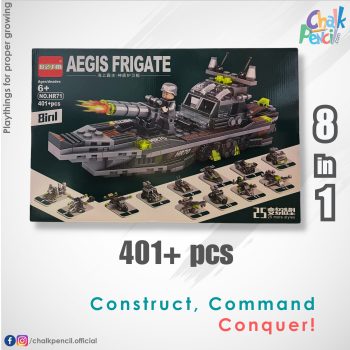 Battle Ship Building Blocks Set - Naval Warship Model