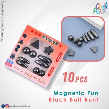 Black Magnet Ball Set - 10 Pcs