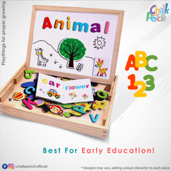 Cartoon Letter Puzzle Board for Kids
