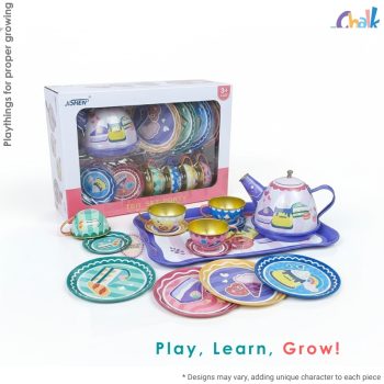 Children's Tin Tea Set - Pretend Play Kitchen Toy