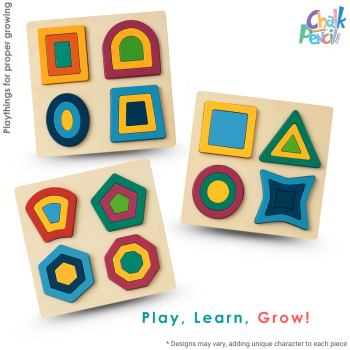 Colorful Shape Stacker Puzzle Set