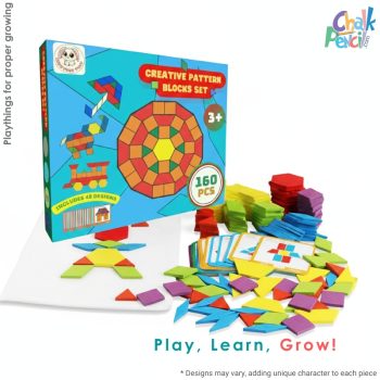 Creative Pattern Block Set - 160 Pcs