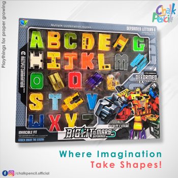 Colorful Deformable Letter Robo Wars - Alphabet Transformer Set