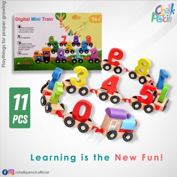 Digital Mini Number Train - 11 Pcs Educational Set