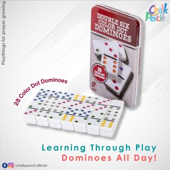 Colorful Double Six Color Dominoes Set