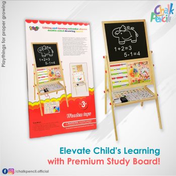 Educational Study Board with Chalk & Pencil