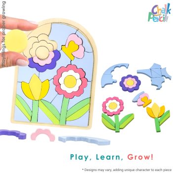 Flowers Building Blocks Puzzle Set