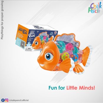 Gear Light Fish Transparent Musical Toy