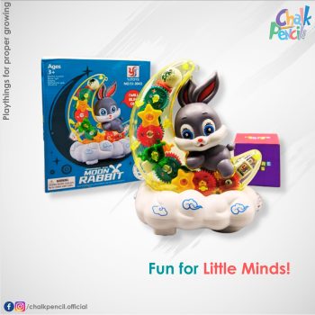 Gear Moon Rabbit Transparent Musical Toy