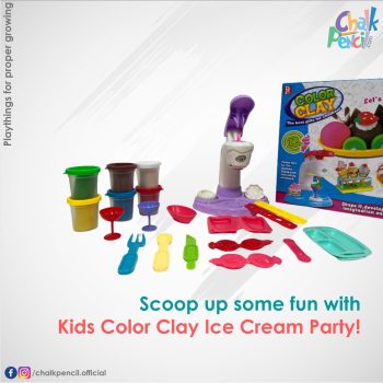 Kids Color Clay Ice Cream Party Set