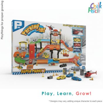 Kids DIY Super Parking Lot Playset