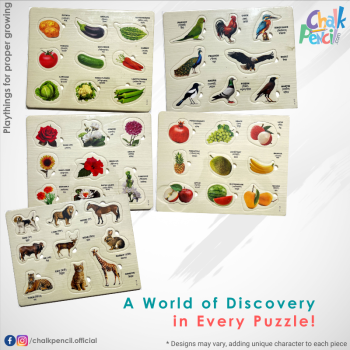 Kids Discovery Puzzle Set - Animals, Birds, Fruits & Flowers