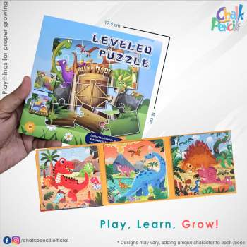 Leveled Puzzle Dinopark - Educational Dinosaur Jigsaw