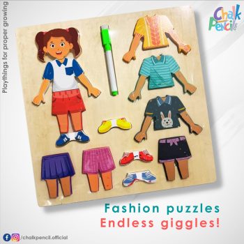 Little Girl Educational Puzzle Set