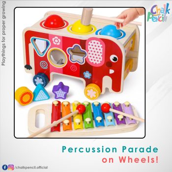 5 In 1 Elephant Percussion Car