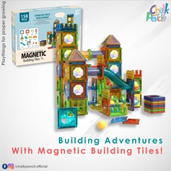 Magnetic Tiles 158 Pcs Educational Building Set