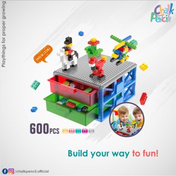 Cp029 Marble Building Blocks - 600 Pcs