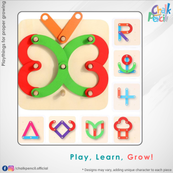 Montessori Wooden Stacking Puzzle Board