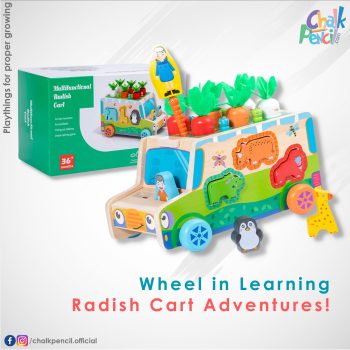 Multifunctional Radish Cart Montessori Toy