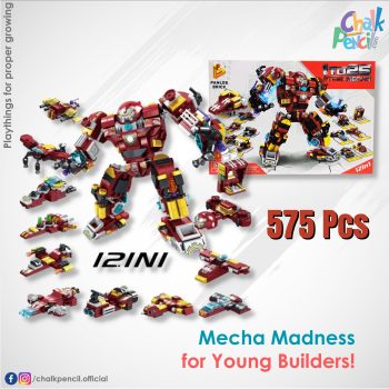 Panlos Steel Mecha 12 In 1 Building Blocks Set