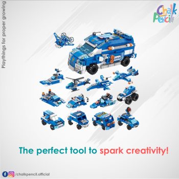 Panlos Brick 1 To 25 Police Assault Car Building Set