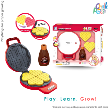 Waffle Maker Toy Set - Pretend Play Kitchen Kit