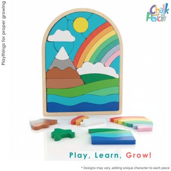 Wooden Landscape Building Blocks Puzzle