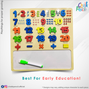 Wooden Numbers Math Learning Board - Educational Counting Toy