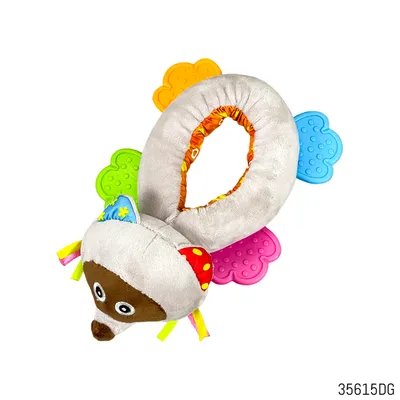 Plush Soft Teething Rattle Dog Toy with Jhunjhuni