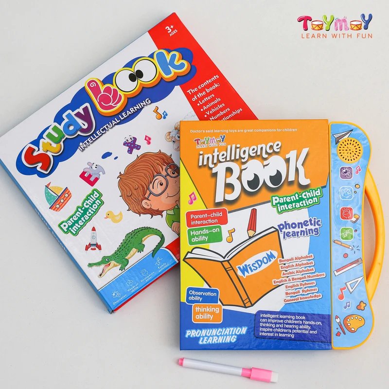 Toymoy Rechargeable Trilingual Smart Intelligence Book