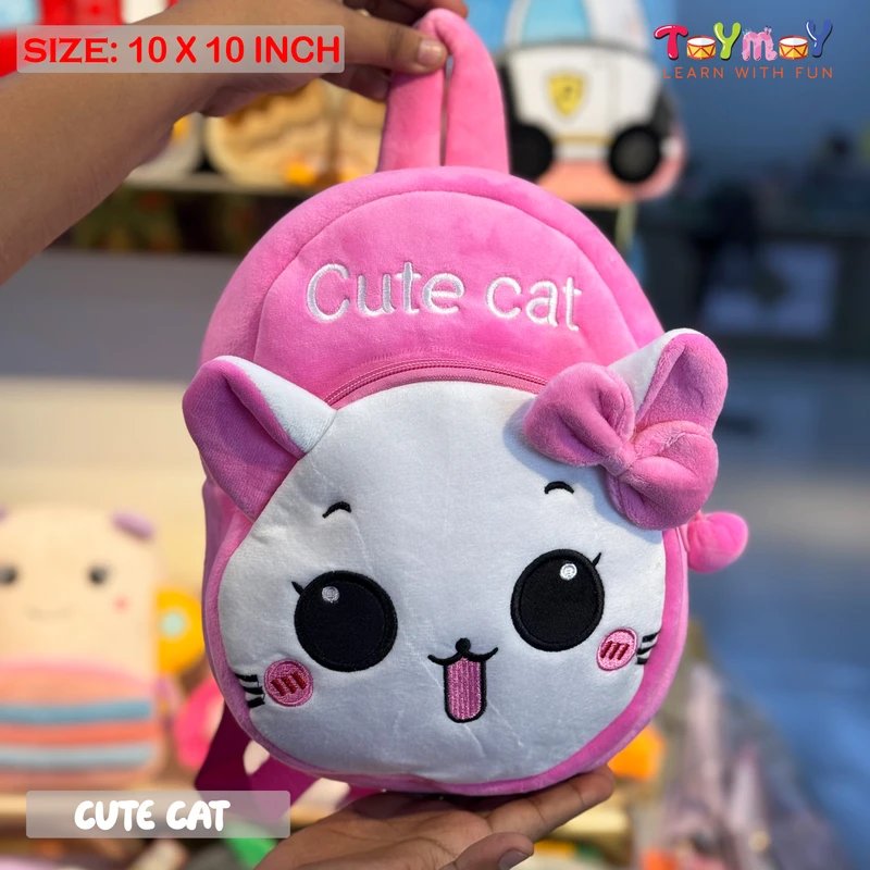 Cute Cat Mini Plush Backpack for Kids