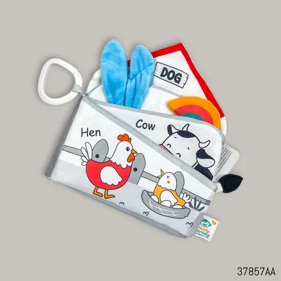 First Step Baby Cloth Books - Hen Theme