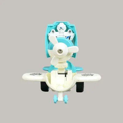 Funny Cute Plane Transformer Toy Run 3 - Sky Blue