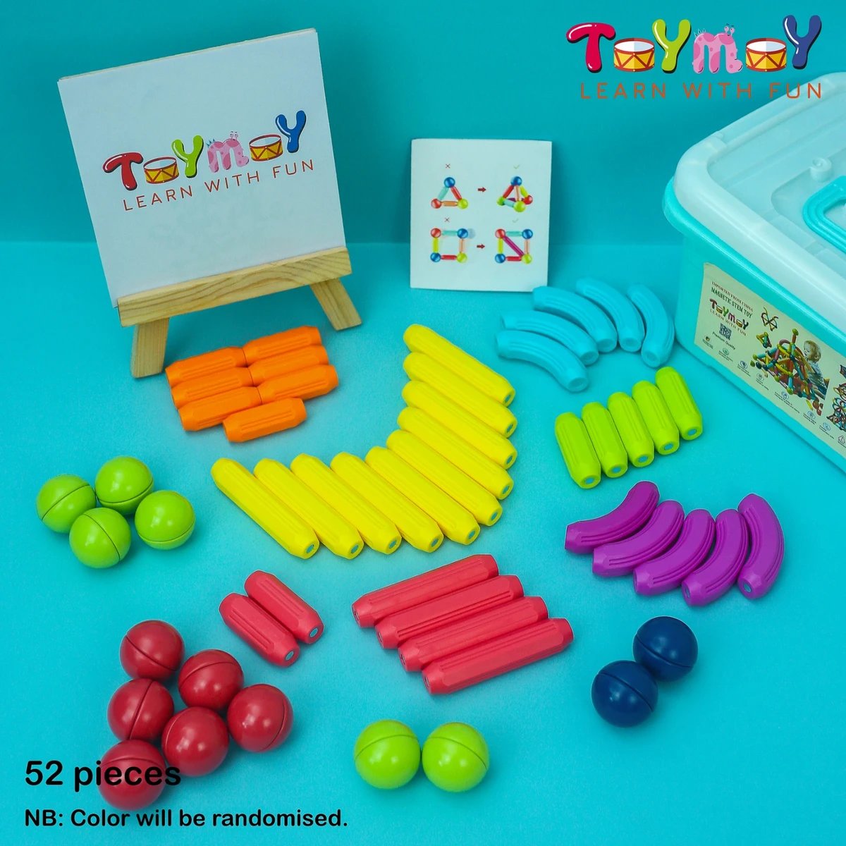 52 Pcs Magnetic Stick STEM Educational Building Blocks